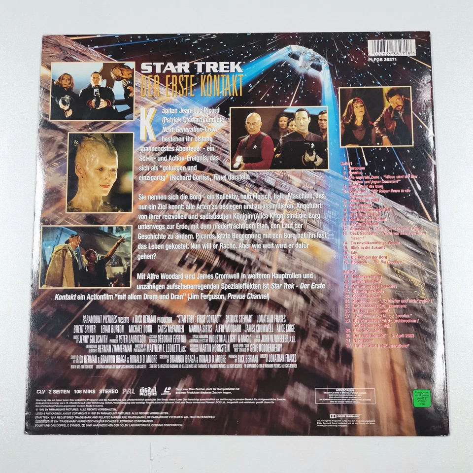 Laser Disk Disc - LD Star Trek - Der erste kontakt - 1997 Wiederstand ist zweckl - Bild 2 von 4