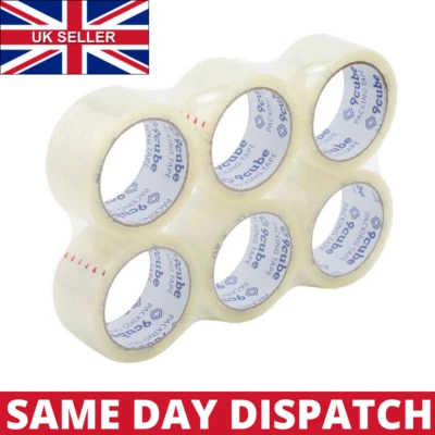 9CUBE CLEAR Strong Tape-Heavy-Duty Adhesive Parcel Packing Tape