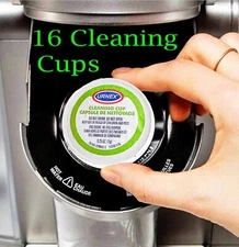 (16) K-Cup Cleaner Pod Cups for Cleaning Keurig & All K-Cup Coffee Maker Brewers