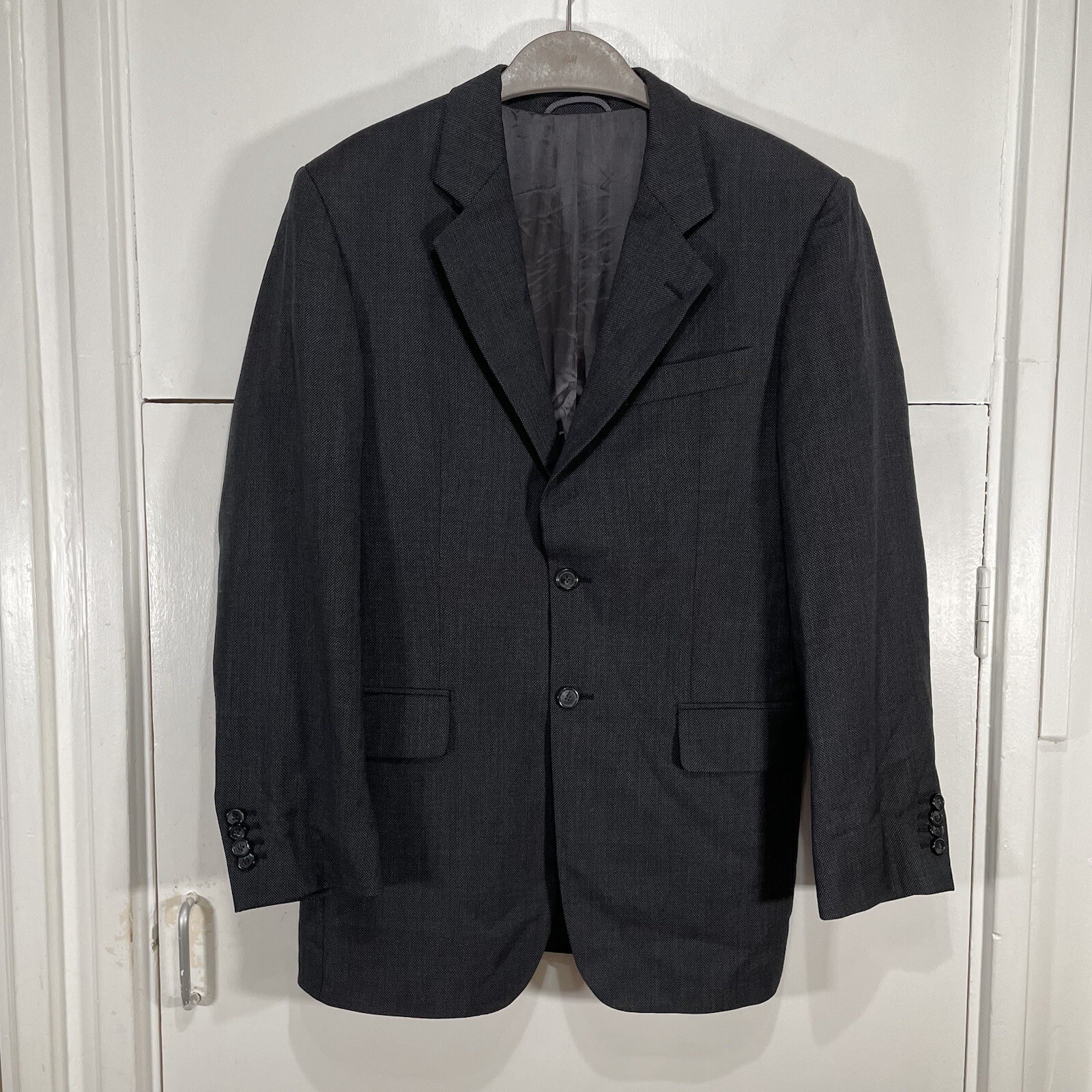 Giacca Blazer Sartoriani Savile Fila Nero Grigio Su Misura Uomo