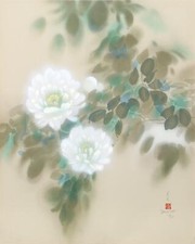 David Lee, White Peonies, Lithograph, signed and numbered in pencil