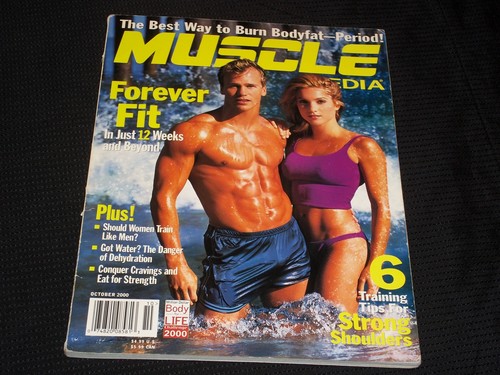 2000 OCTOBER MUSCLE MEDIA MAGAZINE - NICE FITNESS EXERCISE FRONT COVER - L 6994 - 第 1/2 張圖片