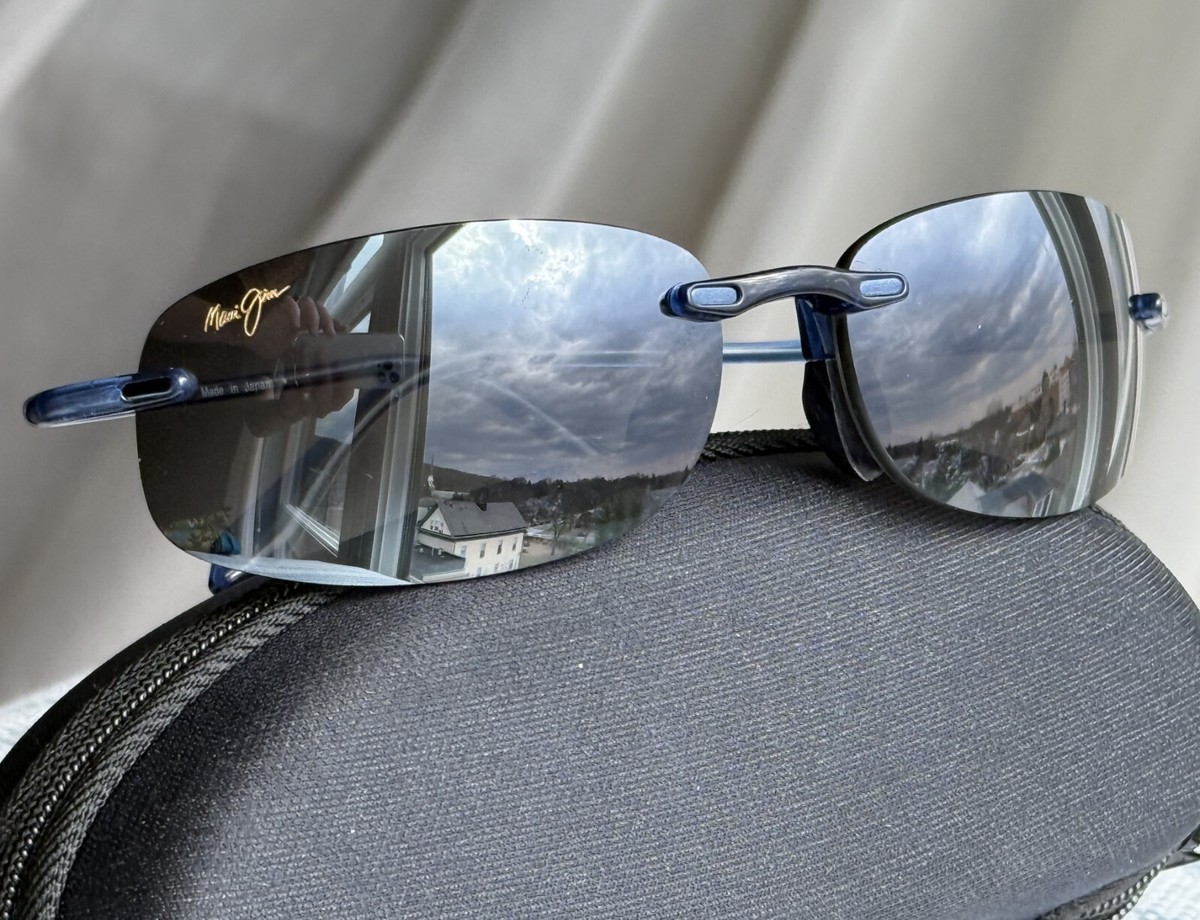 Maui Jim Moku MJ 576 03 Rimless Blue Frame + Neutral Grey