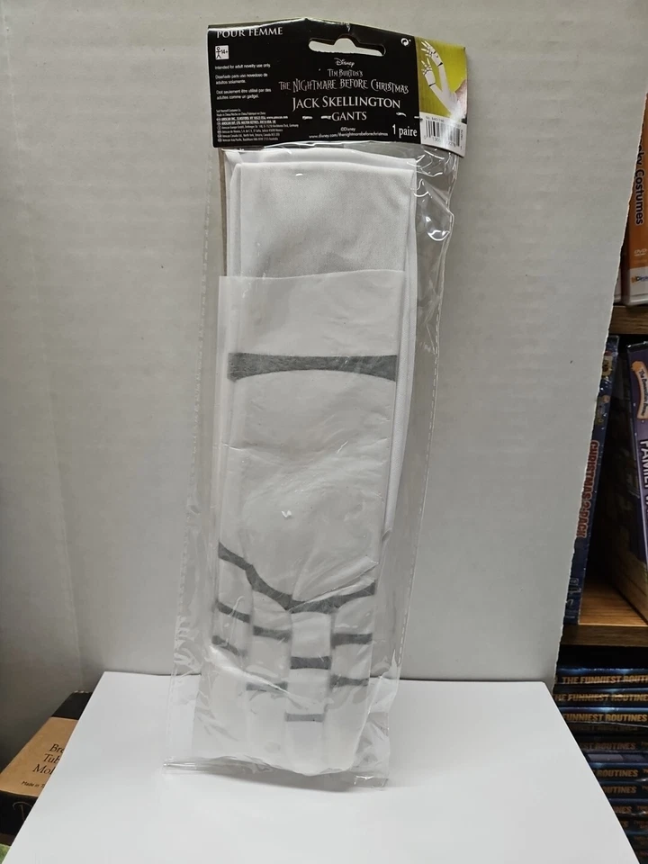 Pesadilla Antes de Navidad Jack Skellington Guantes Largo DISFRAZ Accesorio ¡NUEVO!  Foto 4 de 4