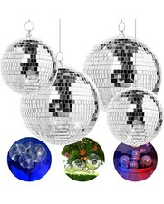 Pack of 4 Large Disco Balls - Disco Ball Set - Hanging Disco Balls Decor B147 