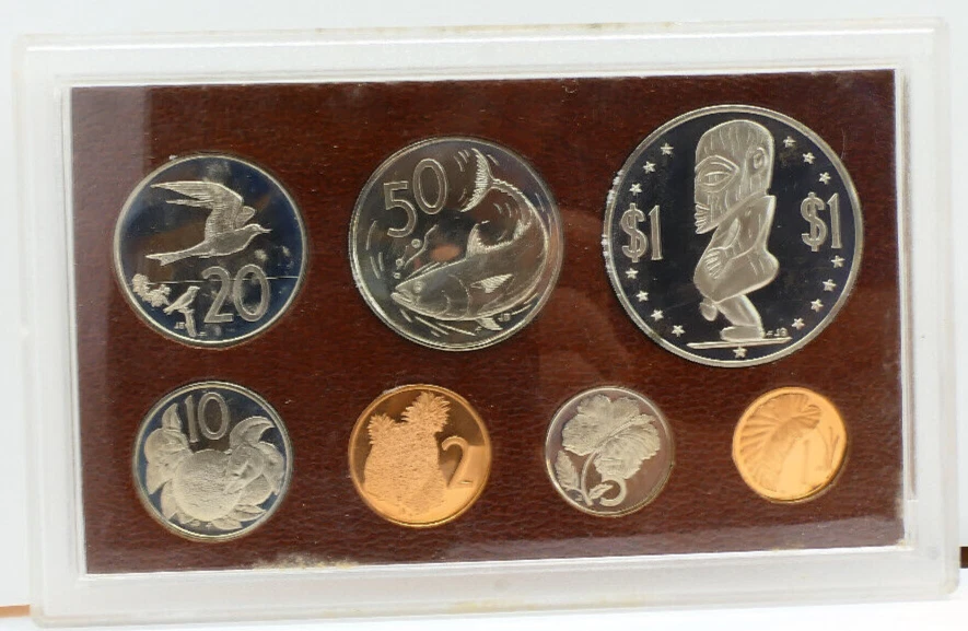 1975 Cook Islands 7x Coin Proof Set With Original Case sealed US seller - Image 2 of 2