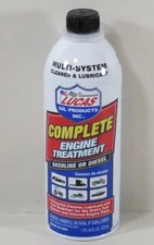 Lucas Oil 10016 Complete Engine Treatment 16 oz 1/pkg Gasoline or Diesel Cleaner