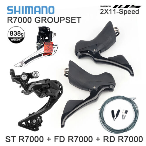 Shimano 105 R7000 11 Speed Groupset Road Bike Front Rear Derailleur GS Cassette - Picture 2 of 17