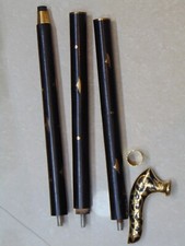 Nautical Solid Brass Lion Head Handle Wooden Walking Stick Cane victorial Head