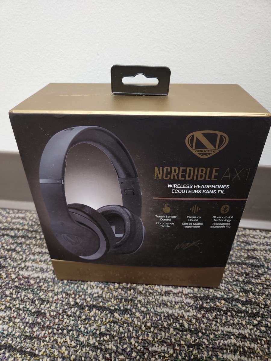 Ncredible AX1 Wireless Headphones Black 62370NC Preowned