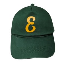 Letter E Snapback Hat Green Youth One Size Adjustable Solid Outdoor