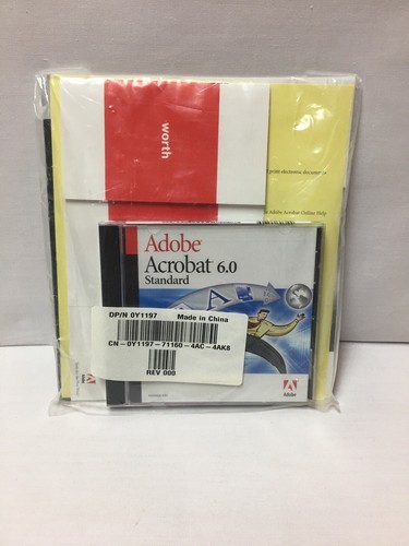 Acrobat Version 6.0 Standard Sealed Windows w/ Manual NIP! New! Sealed! 2003 - Picture 2 of 5