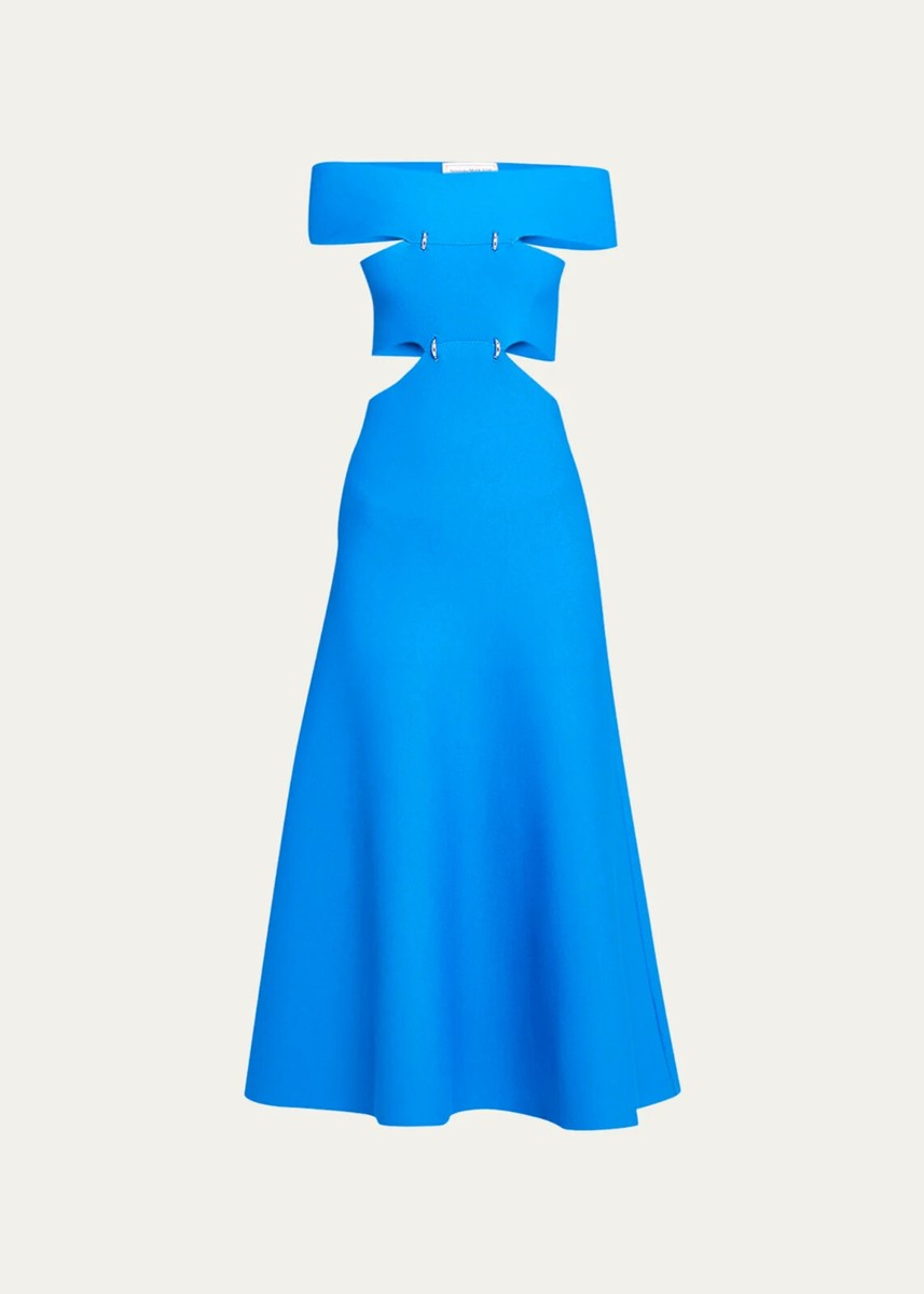 【送料&関税込】Alexander McQueen Off-shoulder Puffer Dress ALEXANDER MCQUEEN Puff Off-The-Shoulder Taffeta Dress in