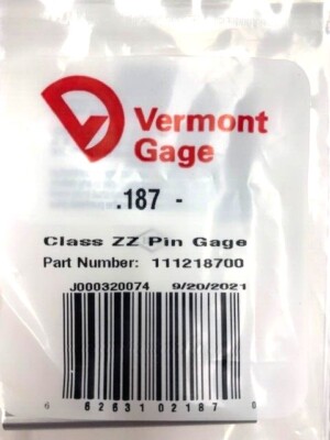 VERMONT GAGE PIN GAGE CHOOSE FROM .035 .036 .037 .038 .039