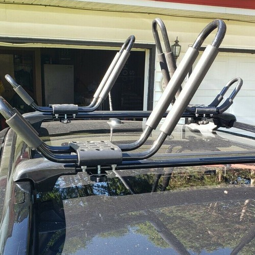 2 pairs Canoe Boat Kayak Roof Rack Car SUV Truck Top Mount Carrier J Cross Bar - Picture 10 of 16