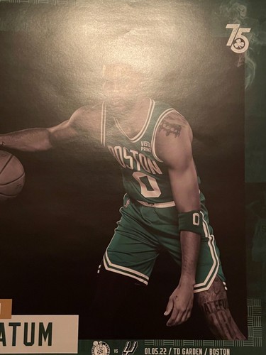 Boston Celtics Jayson Tatum Gameday Poster 11”x14” Rare SGA All Star - Picture 2 of 3