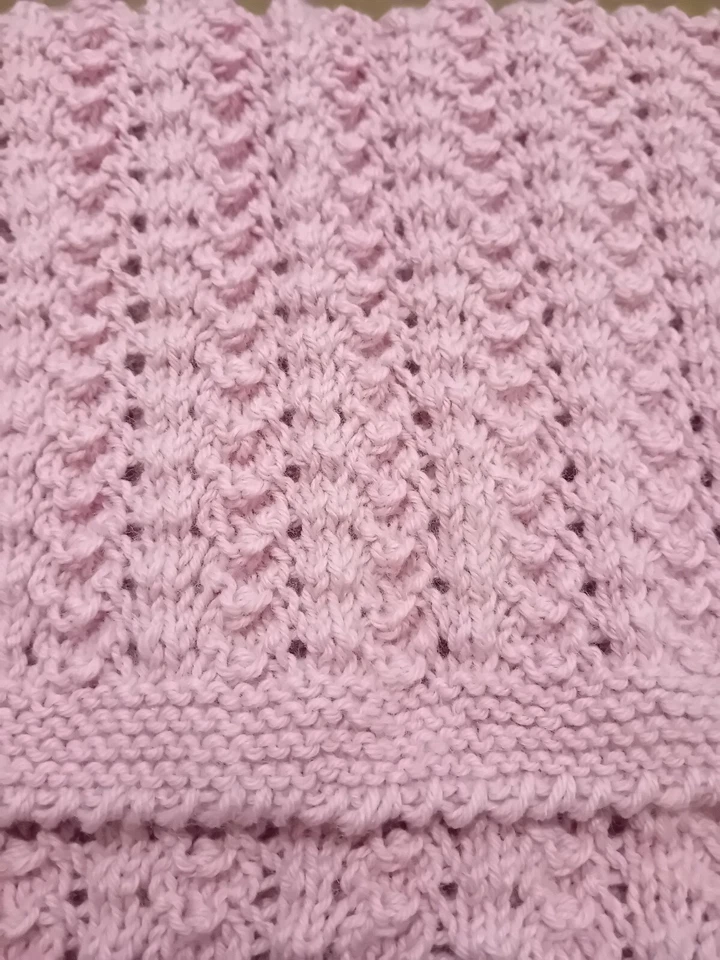 Fatto A Mano *Completo X Neonata *Lavorata Ai Ferri*  Nuovo - Immagine 3 di 4