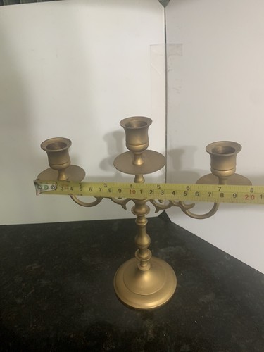 3 Stück Kandelaber Messing - lackiert gold veredelt - Bild 9 von 10
