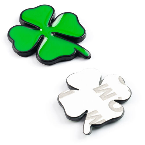 2x Alfa Romeo QV Cloverleaf Black and Green Quadrifoglio Metal Badge Emblem - Foto 3 di 6