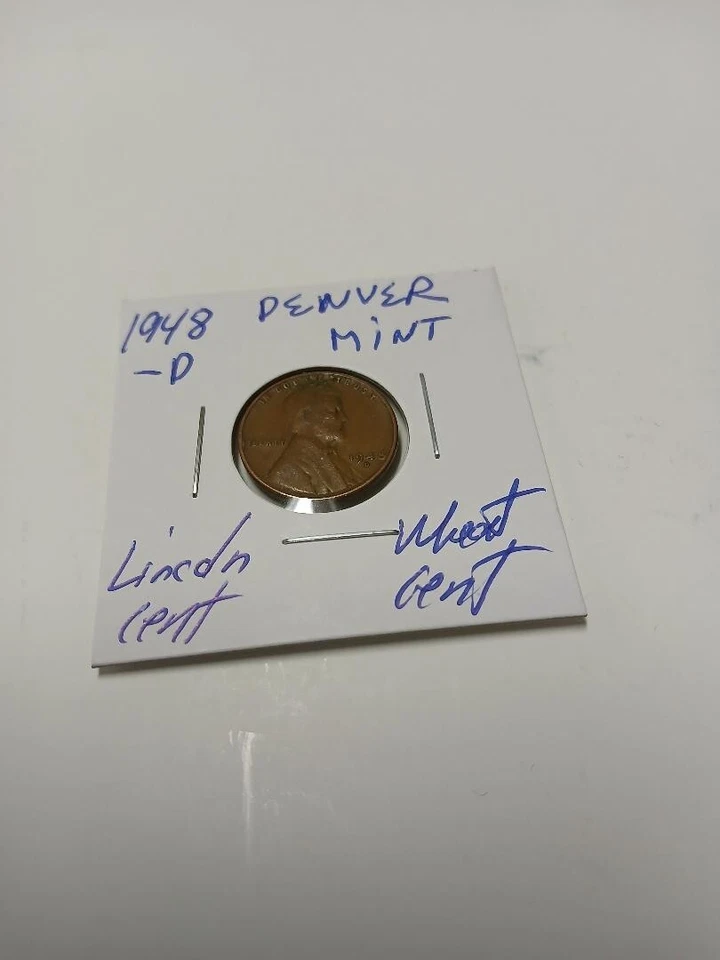 1948 D Lincoln Wheat Penny - Errors On Top Rim, "L" On Rim - Image 3 of 3