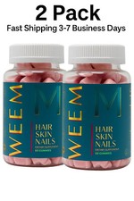 2 Pack WEEM Hair Skin and Nails Gummies, Cruelty-free 60 ct. Free Shipping