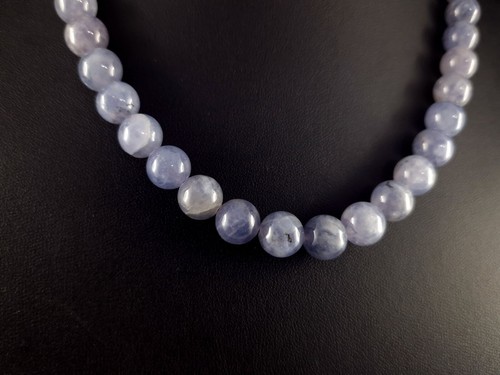 Steinkette Silber 925 graue Chalzedon Kette - zeitlos elegant & klassisch schön - Bild 2 von 6