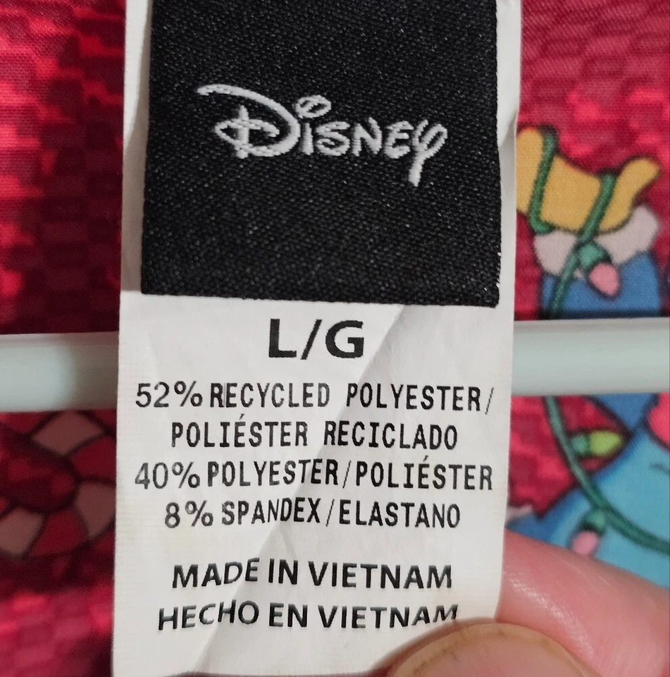 Disney Lilo & Stitch Christmas Scrub Top Large Red Holiday Nurse Doctor Uniform - Image 4 of 4