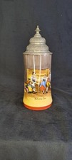 Alter Bierkrug Mit Zinndeckel 0.5l