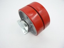 Klutch Heavy-duty Dual-wheel Swivel Caster 8 2600lb Capacity 6009137 Red