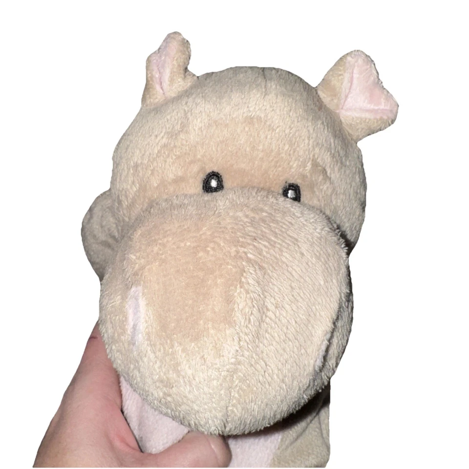 Juguete de peluche floppy hipopótamo bebé animal de peluche 13 pulgadas rosa tostado Foto 2 de 4