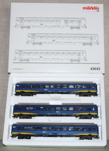 Märklin 42643 Schnellzugwagen - Set der NS Niederlande in OVP H0 Rarität | Condition: Neu
