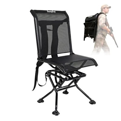 Hunting Chair, 360° Silent Swivel Hunting Chair, Portable Hunting