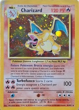 Carta Pokémon Charizard 4/102 Set Base Unlimited Rare Holo Card ITA 1999
