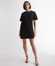 Quince 100% Organic Cotton *In Red* Jersey Relaxed T-Shirt Dress Small New