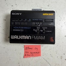 Sony Walkman WM-BF64 Black AM/FM Portable Radio Cassette Player - For Parts