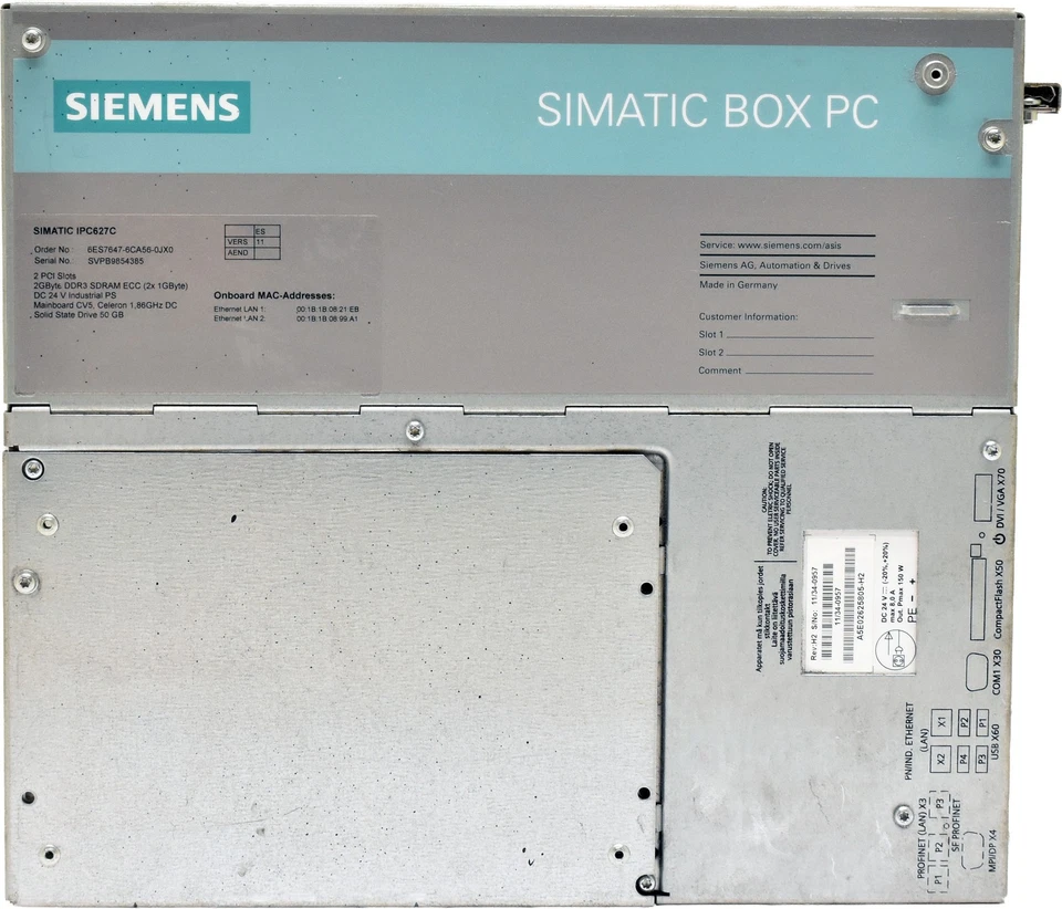 Siemens Simatic BOX PC IPC627C Celeron 1,86GHz 2Go PC3 No HDD 6ES7647-6CA56-0JX0 - Photo 2/4