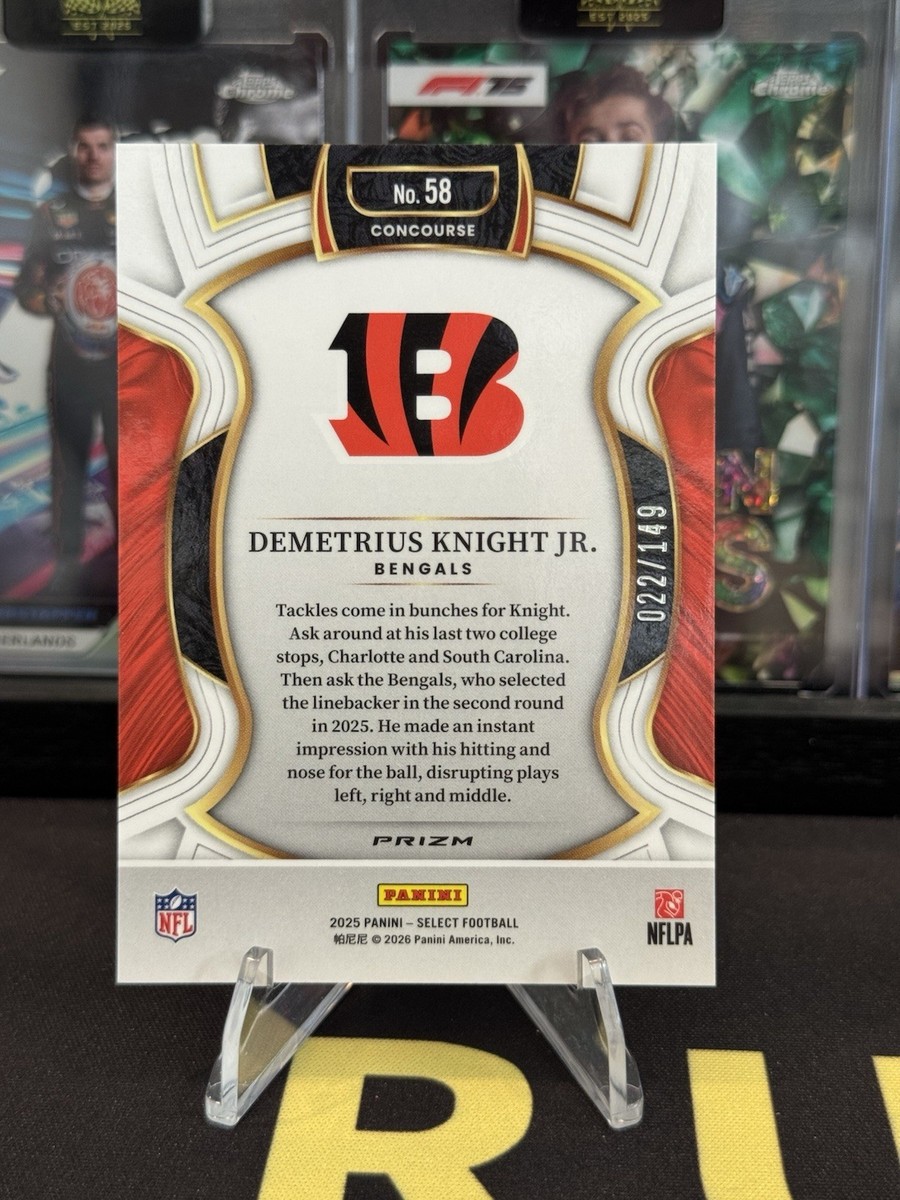 2025 Panini Select #58 Concourse Demetrius Knight Jr. Maroon Prizm