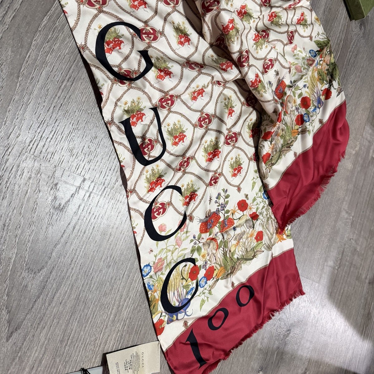 Gucci 100th Anniversary Silk Scarf | eBay