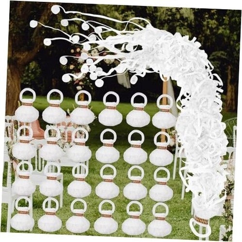 48Pack No Mess Confetti Poppers,Romantic White Hand Throw Streamers Poppers,No