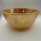 Vintage Fire King Oven Ware 8" Peach Orange Luster Swirl Mixing Bowl Made In USA