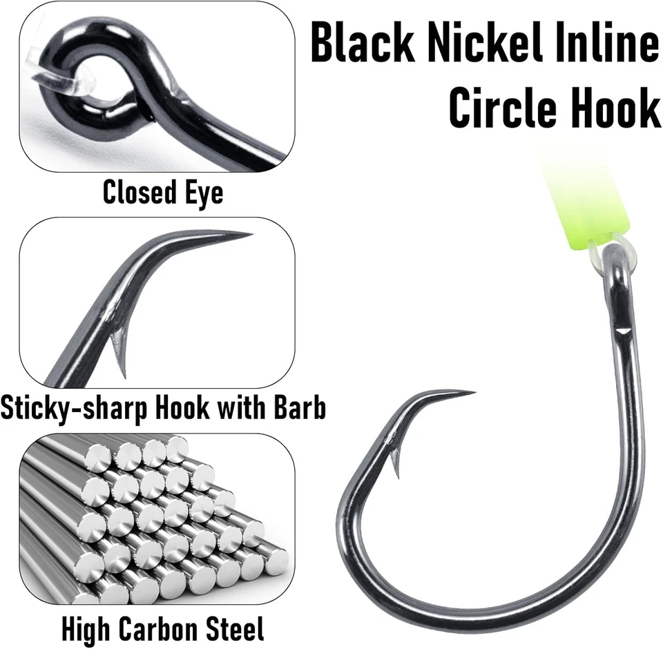 1pcs 1.8M Deep Drop Snapper Rigs Bottom Fishing Rig 3/5 Circle Hooks 6/0#-9/0# - Image 4 of 4