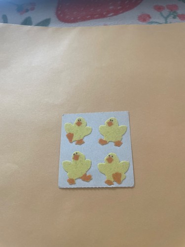 Vintage 1980s Sandylion Brown Backing Chicks  Stickers