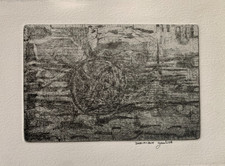 DOMINIQUE GAUTIER (1951-2018) BEAUTIFUL ETCHING ABSTRACT COMPOSITION 1990 (7)