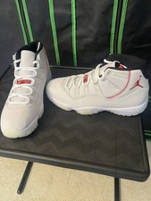 Air Jordan 11 Retro Platinum Tint University Red Men's Sneaker 378037-016