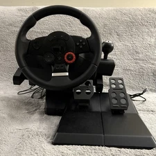 Logitech Driving Force GT PS3 Racing Wheel w/ Pedals, Lap Base & Adapter