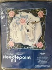 Vintage Candamar Something Special Unicorn Needlepoint Kit New