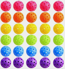 Tradder 29 Piezas Plástico Práctica Béisbol 40 Agujeros Multicolor Pickleball 2.9 Pulgadas