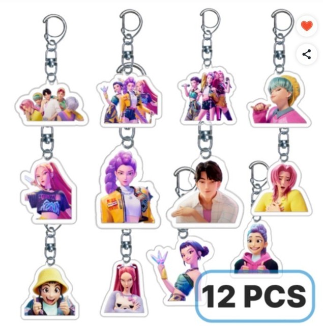 K-Pop Demon Hunters KDH Official Goods Acrylic Keyring COMPLETE 12-Piece Set