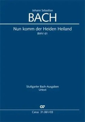 Nun komm, der Heiden Heiland (I) / Kantate Nr.61, Klavierauszug | Bach | Buch