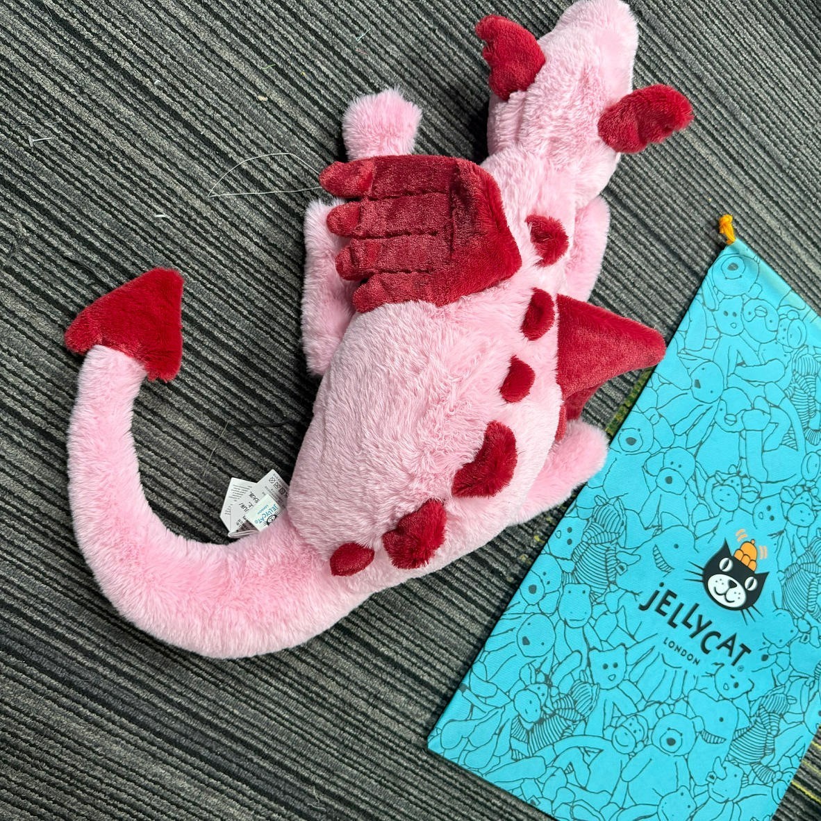 Jellycat 20in Heart Dragon – Valentine's Day Limited Edition